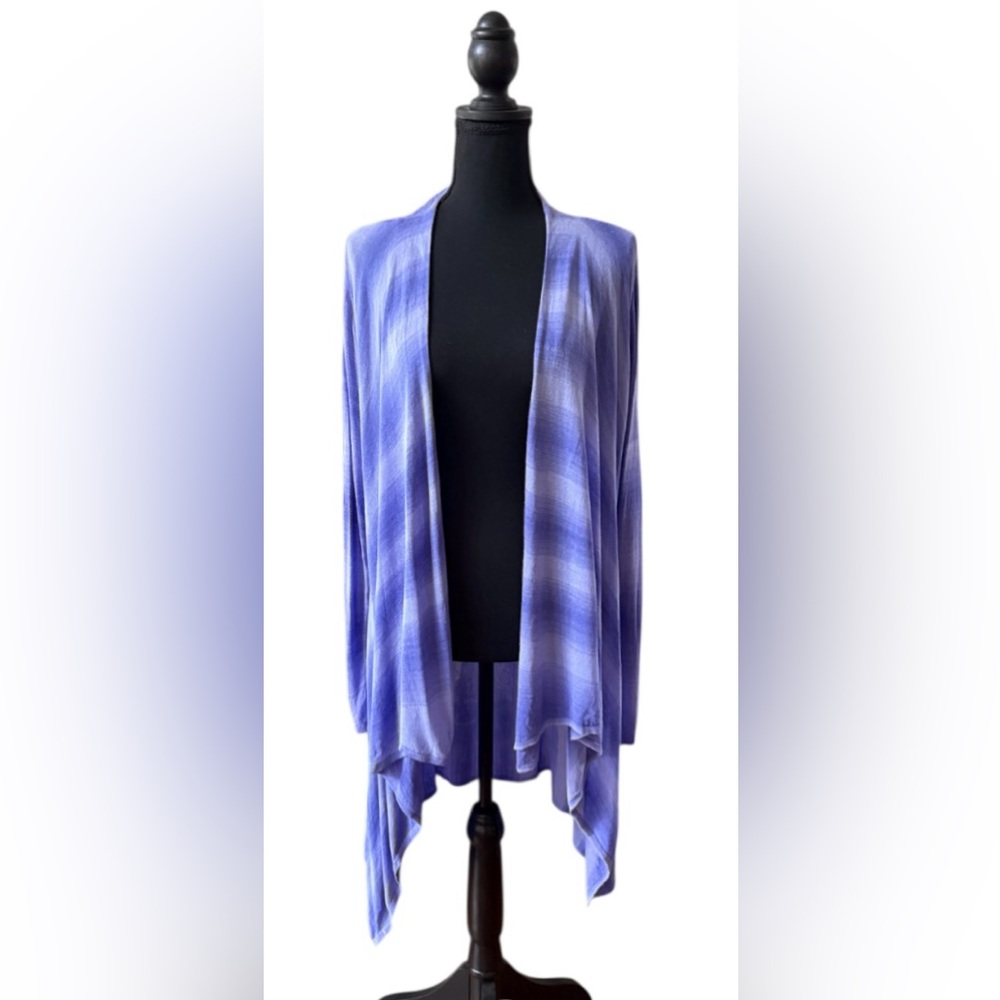 Iris Singer Collection: Rayon Purple Waterfall Cardigan